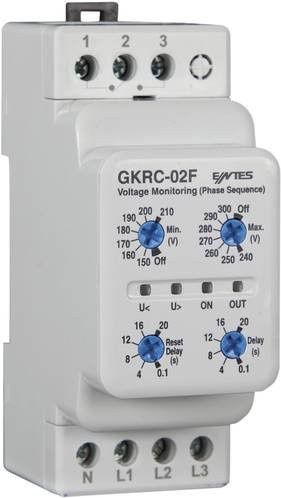 ENTES Überwachungsrelais GKRC-02F mit 1 Wechsler in Weiß - Bild 1