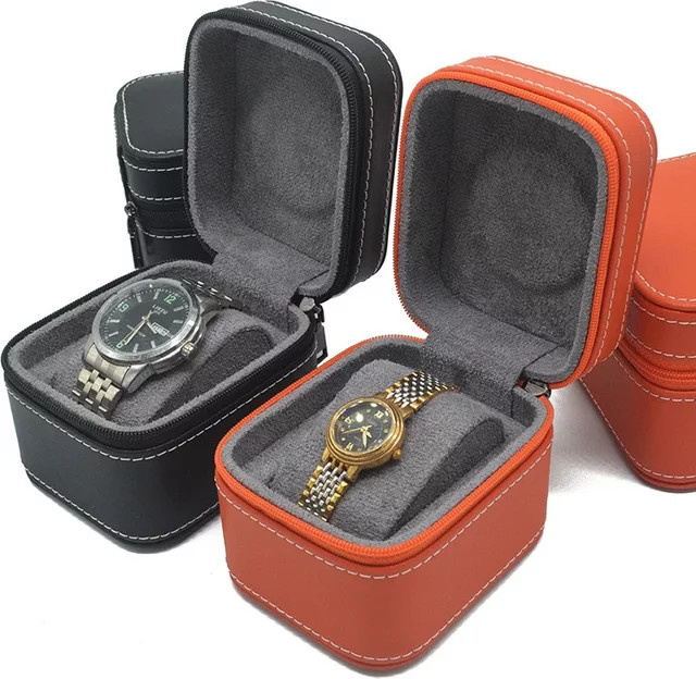 Geekthink Uhrenbox, PU-Leder, Schwarz, Unisex - Bild 1