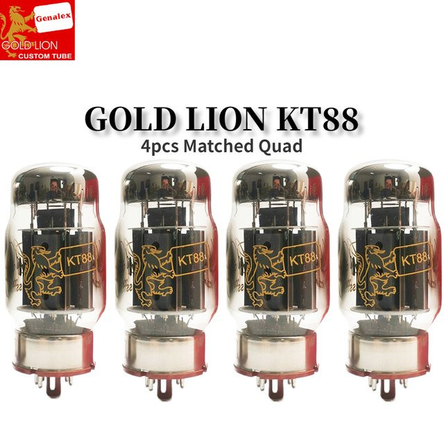 Gold Löwe KT88 Vakuumröhre für Hifi Audio Verstärker DIY Kit in Gold und Transparent - Bild 1