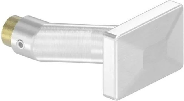 FeNau Türdrücker Edelstahl V2A Gekröpft Eckig in Silber, B/T/H: 180 x 180 x 140 mm - Bild 1