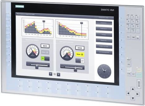 Siemens SPS-Bedienpanel 6AV2124-1QC02-0AX2 in Grau mit Ethernet/LAN - Bild 1