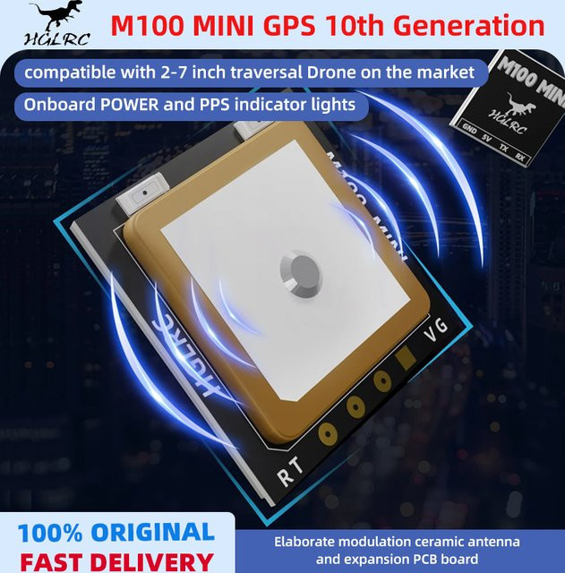 HGLRC M100 MINI GPS mit 10. Generation Chip für FPV-Renndrohnen und RC Freestyle-Drohnen - Bild 1