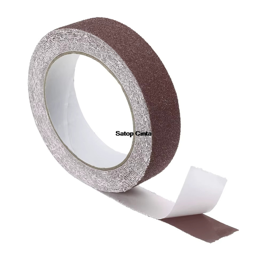 Selbstklebender rutschfester Warnstreifen in Braun, wasserdichte Sicherheitsstreifen für Treppen und Rampen, 5 m Länge - Bild 3
