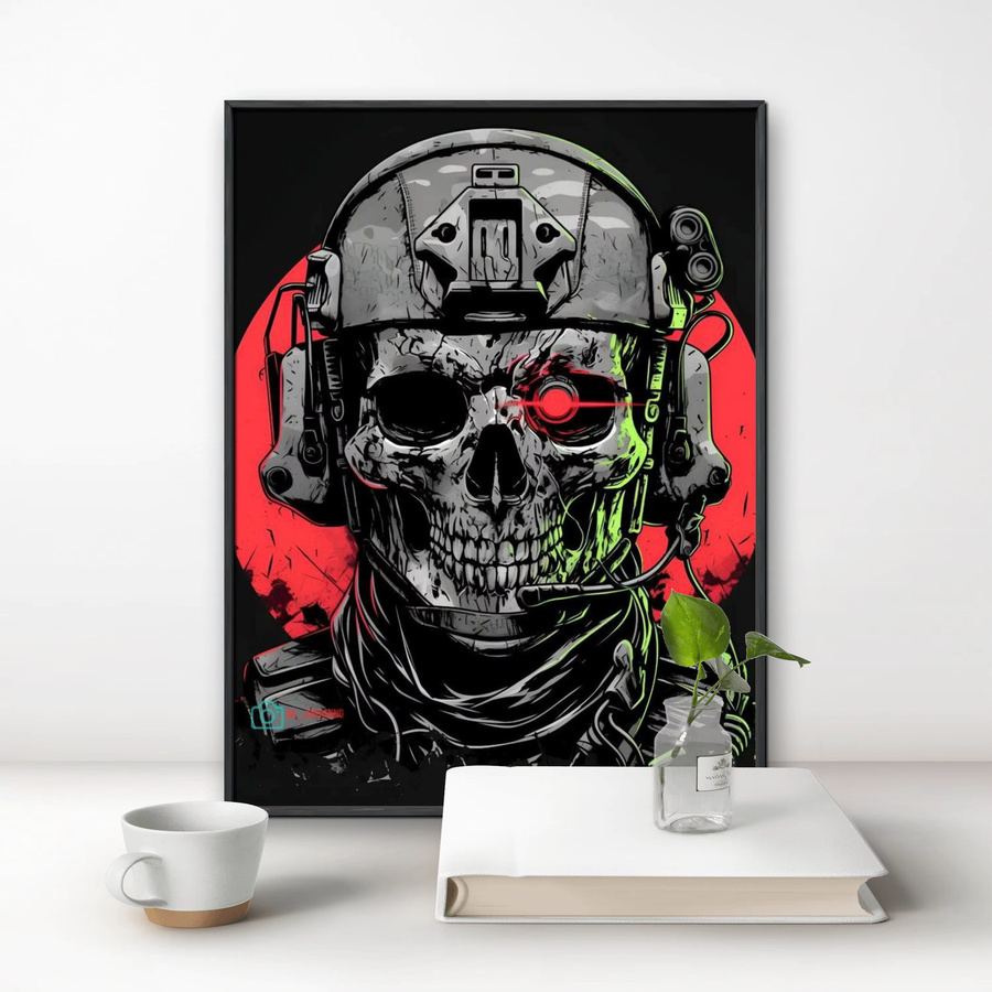 Potdemiel Call Of Duty 5D DIY Diamantgemälde Vollrundes Motiv in Multicolour zur Wanddekoration B: 40,0 cm, H: 30,0 cm - Bild 1