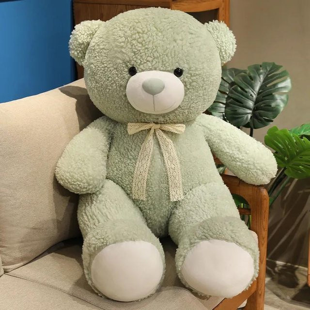 Yiran Health & Beauty Teddybär Plüschtier, Weiß, Rosa, Braun, 80cm - Bild 1
