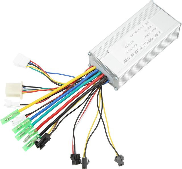 Bürstenloser Elektrofahrrad Controller mit Lampenkabel für 36V 48V 500W Motoren in Silber - Bild 1