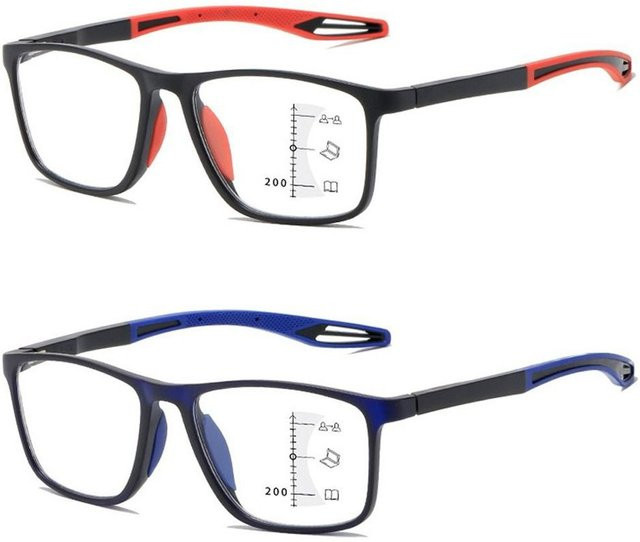Blue Ray Blocking Anti-Blaulicht-Lesebrille, Vollrand, rechteckig, Kunststoff - Bild 1