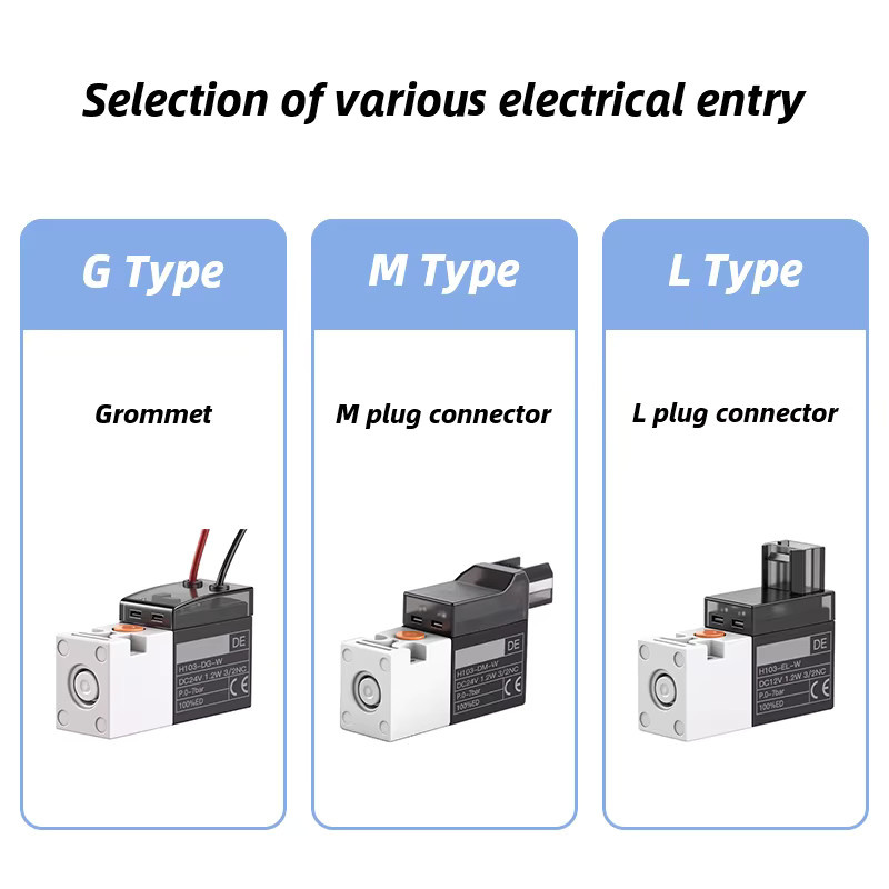 GATELN Hochfrequenz-Miniatur-Magnetventil mit 3 Anschlüssen und 2 Positionen, normalerweise geschlossen, 10 mm, Luftventil für DC12 V, DC24 V, DC6 V oder AC220 V - Bild 2