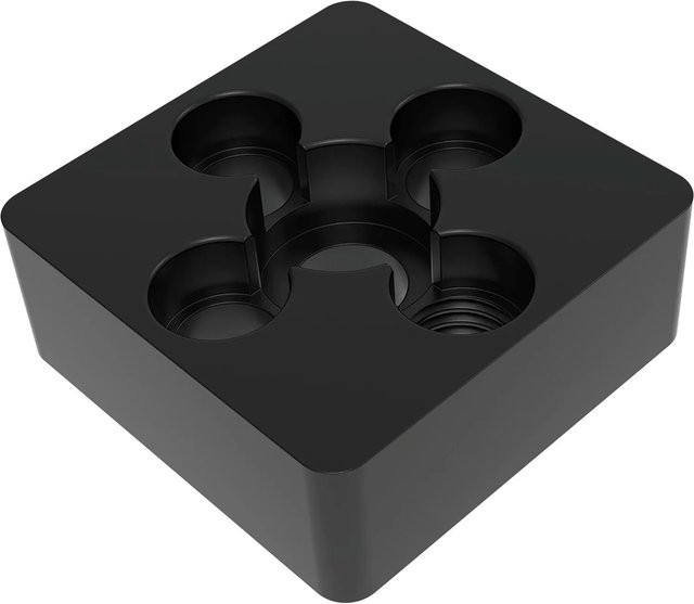 Fath Fußplatte Verschraubbar Item System M10 für Aluprofil 40x40 mm Schwarz Matt - Bild 1