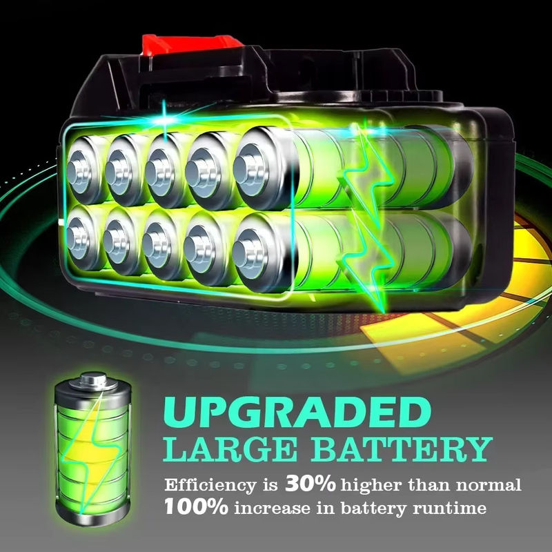 GJUELIRRA Lithium-Ionen-Akku 21V 388VF 15000mAh mit Batterieanzeige in Schwarz für Makita BL1830 BL1840 BL1850 Elektrowerkzeuge - Bild 3
