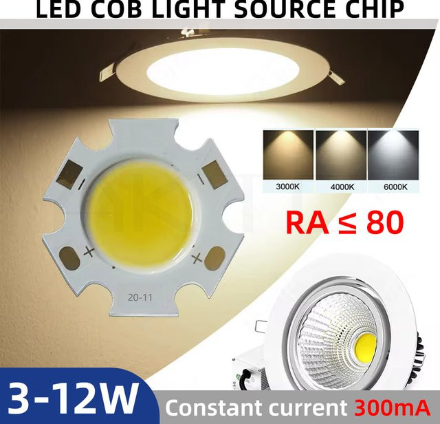 ankatec COB LED Lichtquellenchip für Downlight-Scheinwerfer, Warmweiß, Aluminium, Durchmesser: 20 mm, Höhe: 11 mm - Bild 1
