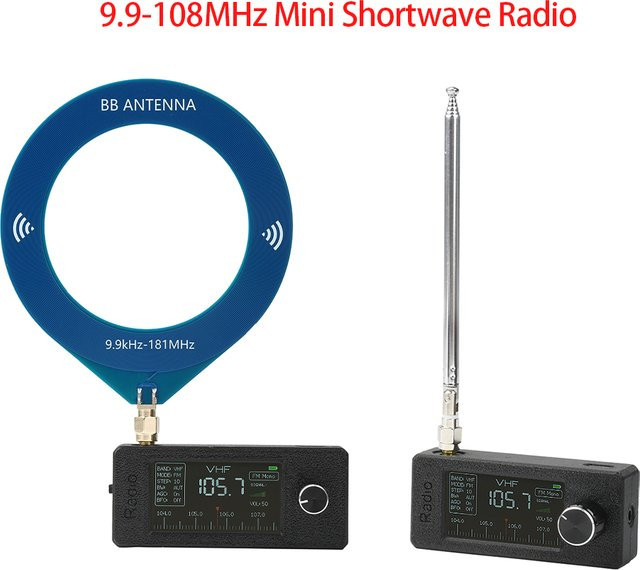 Tragbares Kurzwellenradio Gaqqee mit 1,9 Zoll Display, ESP32-S3 SI4732 Empfänger für FM, AM, LW, SW und LSB, USB-C Anschluss und Antenne, 9,9 kHz-108 MHz - Bild 1