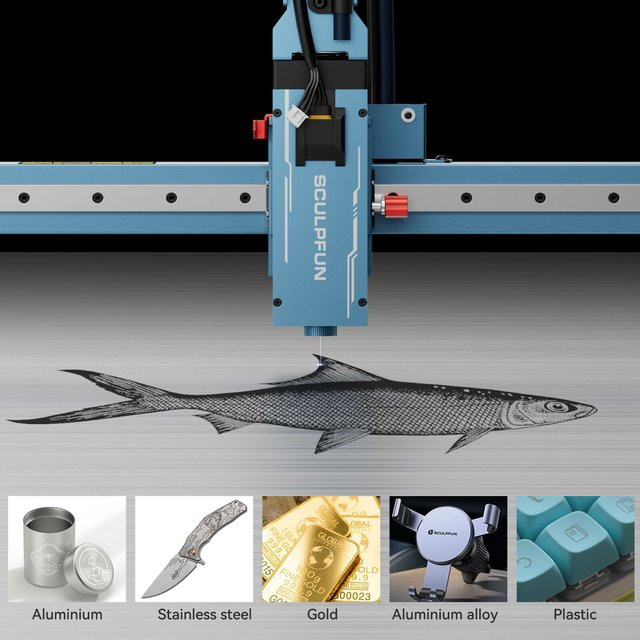 Sculpfun IR-2 Infrarot-Lasermodul 1064 nm 2 W mit 0,03 mm ultrafeinem Laserpunkt für die Metall- und Kunststoffgravur - Bild 1