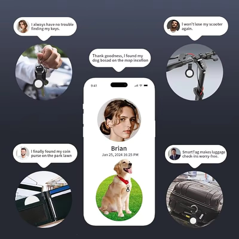 Apple AirTags 4er-Pack Bluetooth-Tracker kompatibel mit Apple Find My in Blau - Bild 3