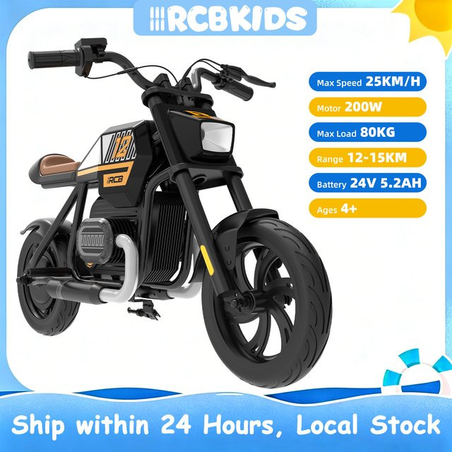 RCB KIDS Elektrisches Kinder Motorrad R9, Outdoor Spielzeug, ab 6 Jahre - Bild 1