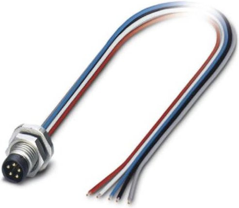 Phoenix Contact 1424234 Sensor-Aktor-Einbausteckverbinder M8 Stecker mit 5 Polen und 0,50 m Kabellänge in Multicolor - Bild 1