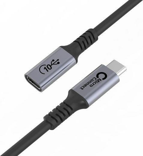MicroConnect Premium USB-C Verlängerungskabel USB 3.2 Gen 2x2 5A mit 100W Power Delivery und 4K 60 Hz Unterstützung, Schwarz, Länge: 1,5 m - Bild 1