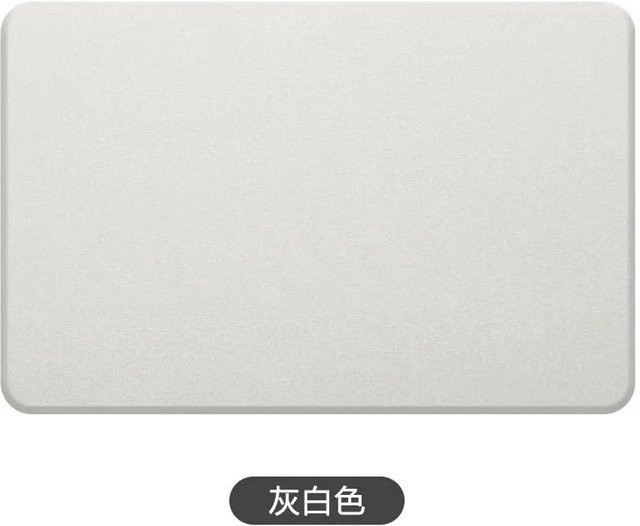Saugfähige Kieselgur Badezimmer Matte von Beautiful Home Decoration, rutschfest und schnell trocknend, Farben: Weiß, Grau, Dunkelgrau, B/T/H: 30 x 20 x 0,9 cm - Bild 1