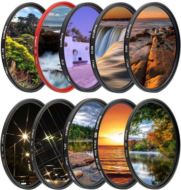 KnightX UV Star CPL Filter Zirkularer Polarisator für Kamera Objektive in Schwarz - Bild 1