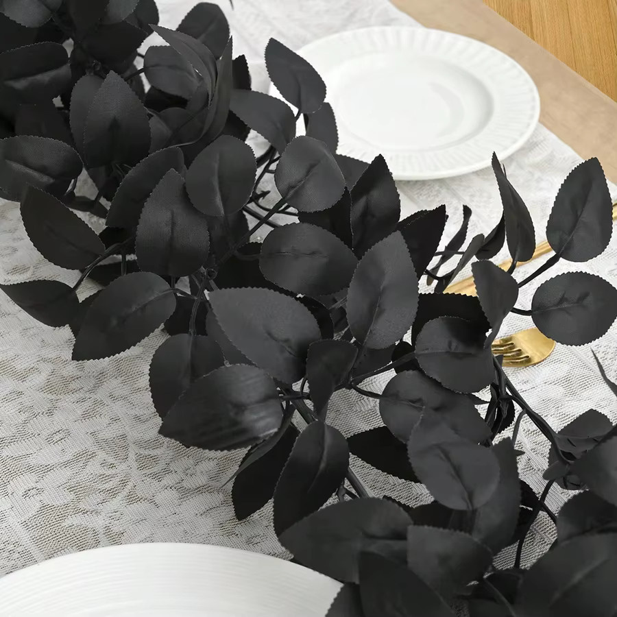 ZQCY Künstliche Pflanzen Ranken aus Rattan in Grün und Schwarz für deine Dekoration von Garten, Hochzeit oder Halloween - Bild 4