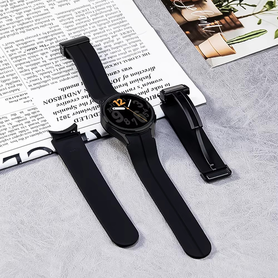SNQP Uhrenarmband Silikon, Schwarz, Unisex - Bild 6