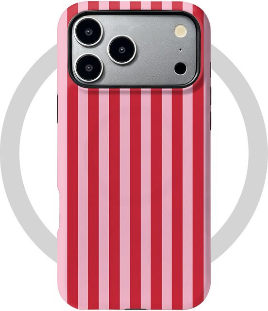Magnetische 2-in-1 Schutzhülle mit roten Streifen für Apple iPhone Modelle in Rot - Bild 1