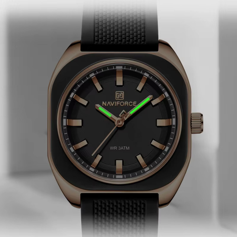 NAVIFORCE Armbanduhr, Quarz, Silikon, Schwarz, Damen - Bild 4