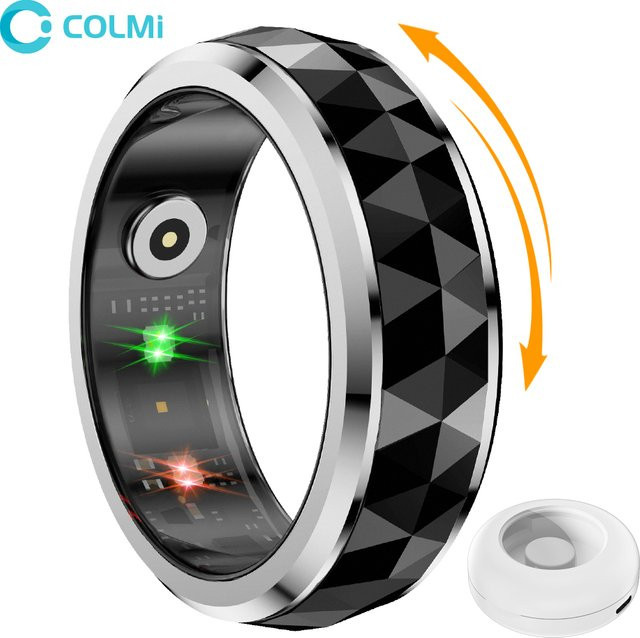 COLMI R11 Smart Ring für Herren in Schwarz mit Ladeetui, Gesundheits- und Schlafmonitor, 5 ATM wasserdicht - Bild 1