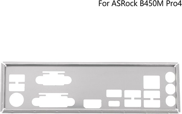 ASRock Edelstahl Rückplatte Backplate Halterung für Motherboard in Silber - Bild 1