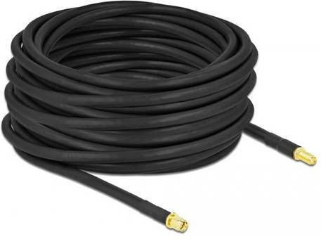 Delock Antennenverlängerungskabel SMA (S) auf SMA (W) Koax-Kabel in Schwarz, Länge: 15 m - Bild 2