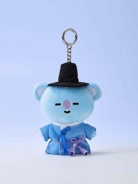LINE FRIENDS BT21 K-Seonbi Plüsch Schlüsselanhänger, KOYA, gray, Unisex - Bild 1
