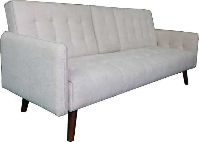 HTI-Living Sofa Elouisa in Grau mit Knopfsteppung und Leinenstoff - Bild 1