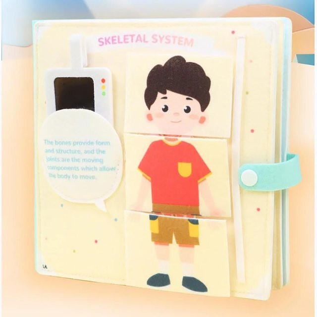 Kidsly Montessori-Beschäftigungsbuch, Anatomiebuch des menschlichen Körpers, ab 3 Jahre - Bild 1