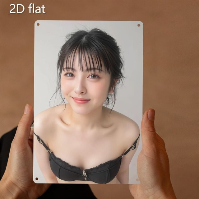 HELLOYOUNG Metall-Wandkunst Portrait einer Frau in schwarzer Dessous, modernes 2D-Flachdesign aus wetterfestem Eisen für Innen und Außen, Schwarz - Bild 1