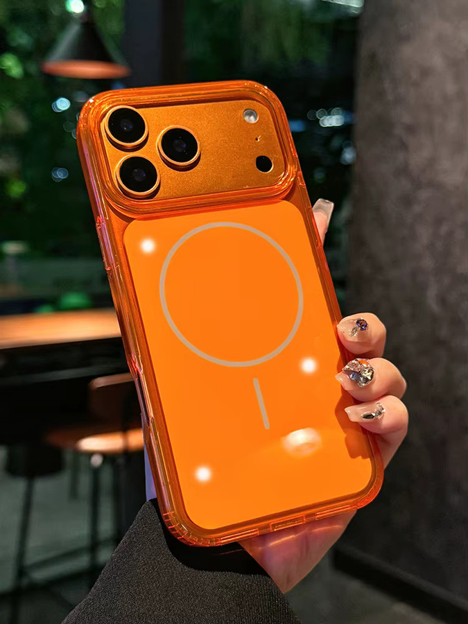 N52 MagSafe Schutzhülle für Apple iPhone 17 Pro Max in Blau und Orange mit magnetischer kabelloser Ladefunktion und stoßfestem Design - Bild 2