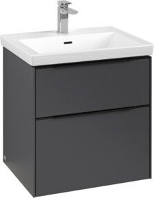 V&B Waschtischunterschrank Subway 3.0 in Blau und Grau, matt, B/T/H: 57,2 x 47,8 x 57,6 cm - Bild 1