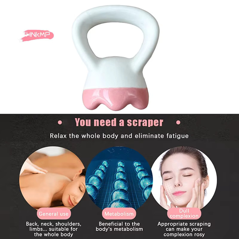 HNKMP Keramik-Gua-Sha-Massageplatte, Ringform, Unisex, für Gesicht - Bild 2
