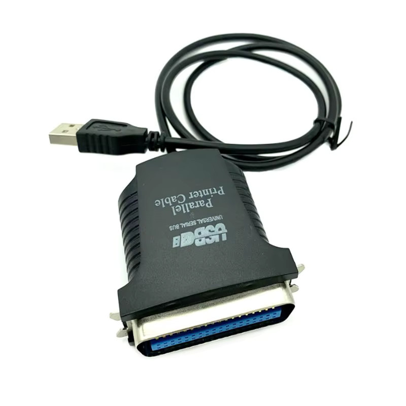 USB-zu-Parallel-Druckerkabel mit 36-poligem Adapter in Schwarz - Bild 2