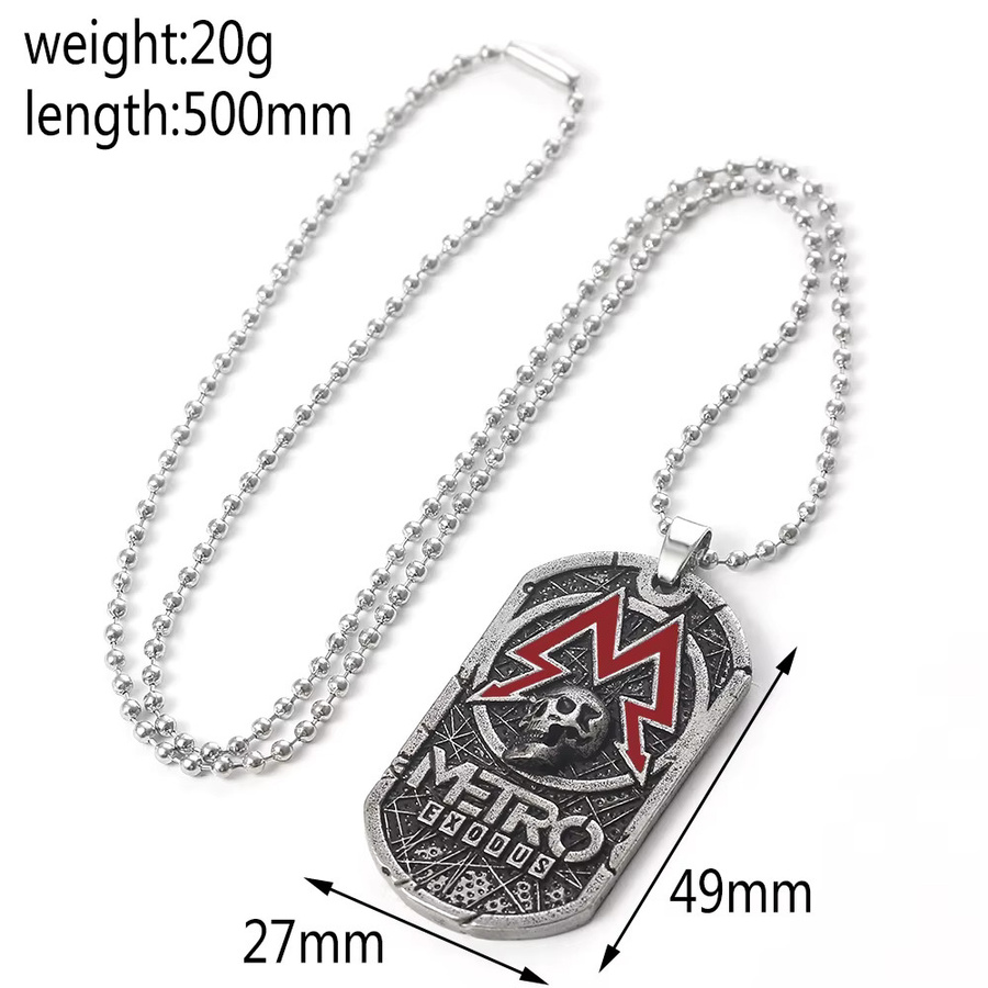TAKARA TOMY Halskette Metro Exodus Spartan Rangers Dog Tag, Metall, Silber, Herren - Bild 3