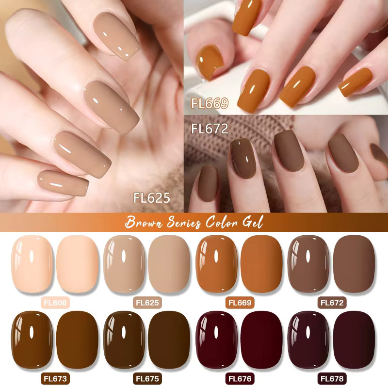 Four Lily Brown Series Nagellack, Gel, Gelb, Glänzend, 10 ml - Bild 4
