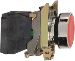 Schneider Electric Drucktaster flach, rot, 1Ö XB4BA42 aus Metall - Bild 1