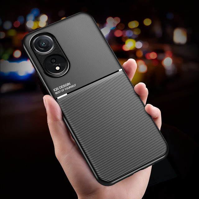 Stoßfeste Magnet-Schutzhülle Coque für Oppo A78 4G und 5G in Schwarz - Bild 1