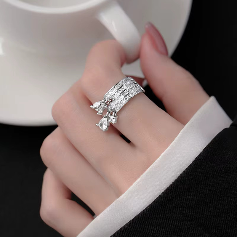 XIYANIKE Manschetten-Fingerringe, Zirkonia, Silber, Damen - Bild 2