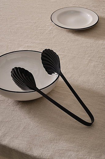 VIKING Salatzange aus Edelstahl in Silber und Schwarz, B/T/H: 25,0 x 8,0 x 13,0 cm - Bild 1