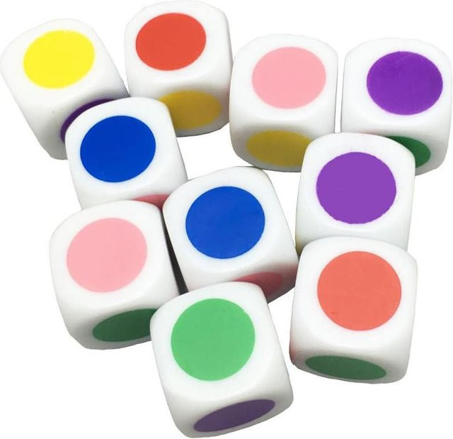 BC Pet Supplies Punkte Sechsseitige Würfel Mit Farbe, 10-teiliges Set, ab 14 Jahren - Bild 1