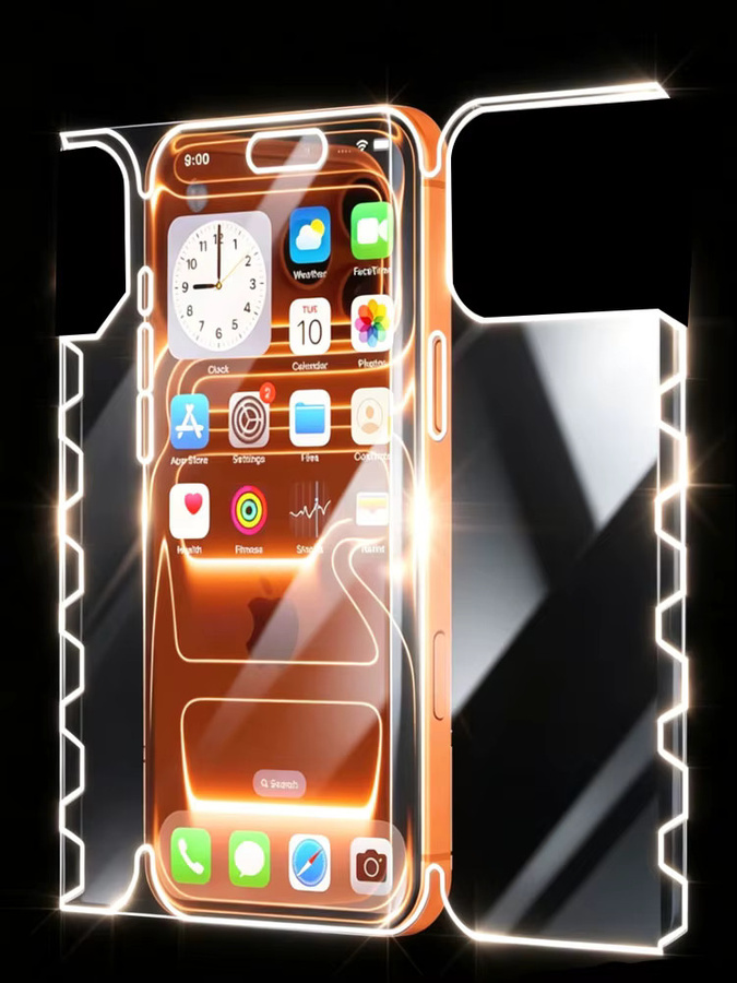 4er-Set Amour Brave Schmetterlings-Hydrogel-Displayschutzfolien für iPhone 17 16 15 14 13 12 11 Pro Max Plus und iPhone Air 16e, transparent, 360° Vollschutz - Bild 7