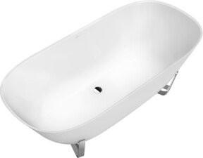Freistehende Villeroy & Boch Badewanne Antheus in Beige, oval aus Acryl, B/T: 175 x 80 cm - Bild 1