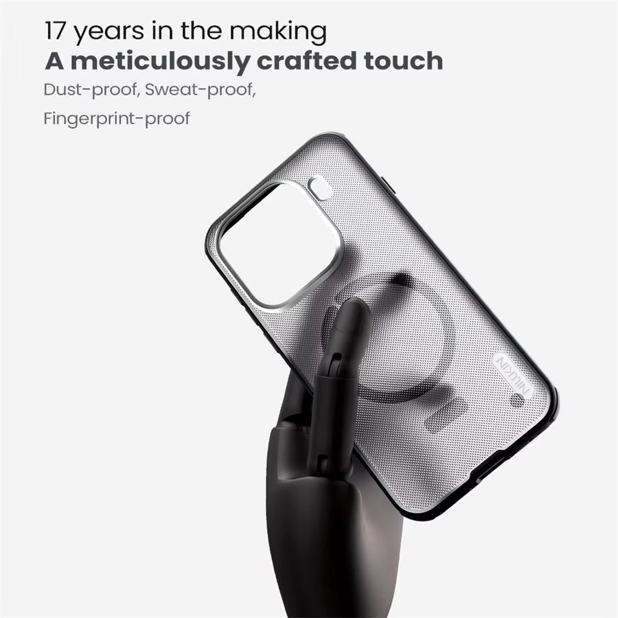 Nillkin Frosted Shield Pro MagSafe Hülle für OPPO Find X9 Pro und OPPO Find X9, magnetische stoßfeste ultradünne Schutzhülle, Schwarz/Transparent - Bild 3