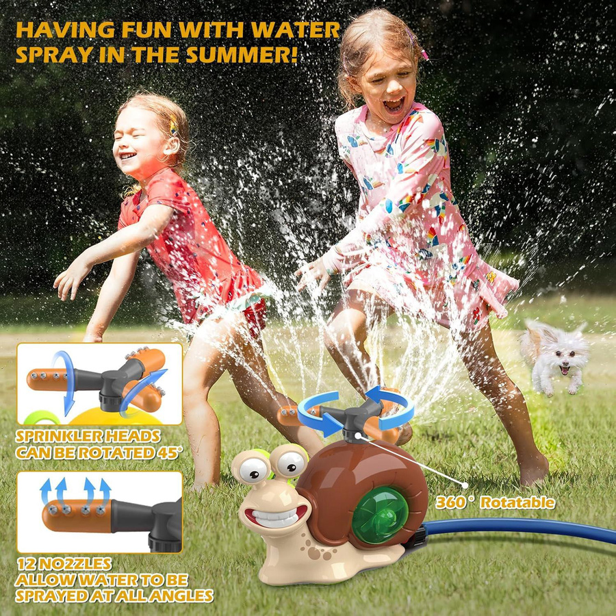 Bunter Schnecken-Spritzsprinkler aus Kunststoff als Wasserspielzeug für Kinder ab 3 Jahren - Bild 3