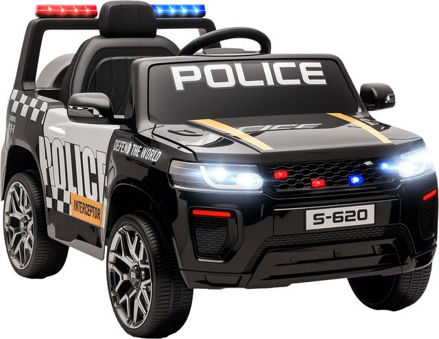 Aiyaplay Elektrisches Polizeiauto, mit Fernbedienung, Doppeltmotor, Sirene, Koplampen - Bild 1